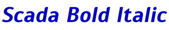 Scada Bold Italic шрифт